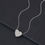 Thumbnail: Blank customizable metal heart shaped pendant  stainless steel necklace