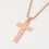 Thumbnail: Blank engravable crucifix shaped metal pendant stainless steel necklace