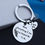 Thumbnail: Blank customizable heart circle metal keychain anti lost nameplate ID dog tag