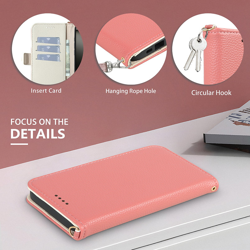 Media: Side magnetic flip leather wallet phone case SM006