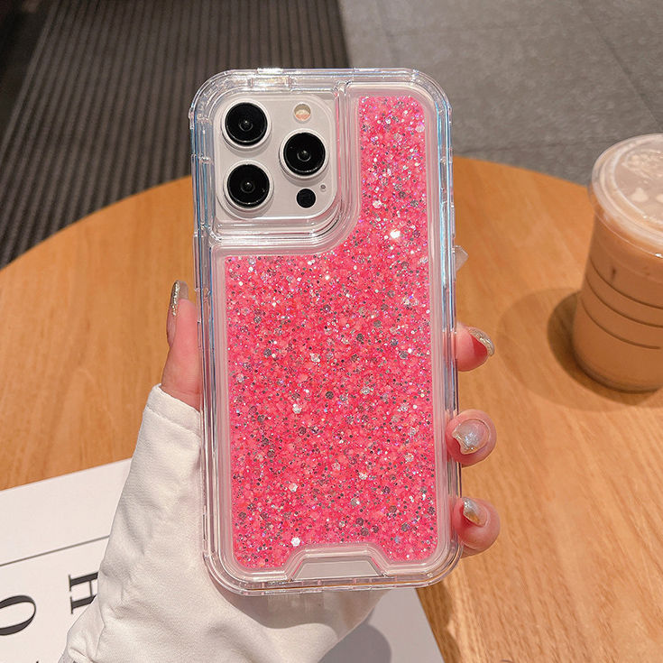 Anti-fall colorful glitter combo case - GC1688