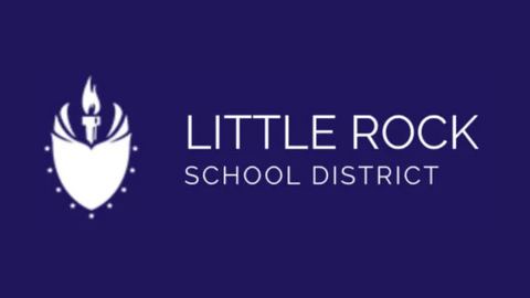 Little Rock School District logo with shield and torch