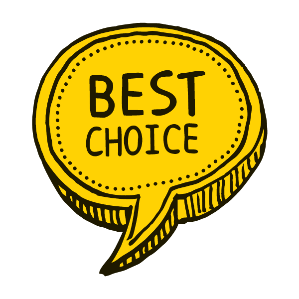 Sprechblase „Beste Wahl“
