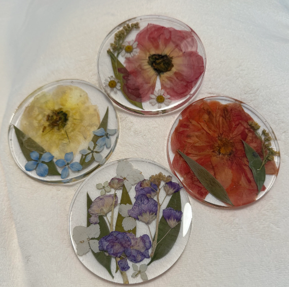 Thumbnail: Pressed Flower Coasters