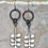 Thumbnail: Large silver leaf drop earrings