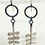 Thumbnail: Large silver leaf drop earrings