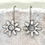 Thumbnail: Small silver daisy drop earrings