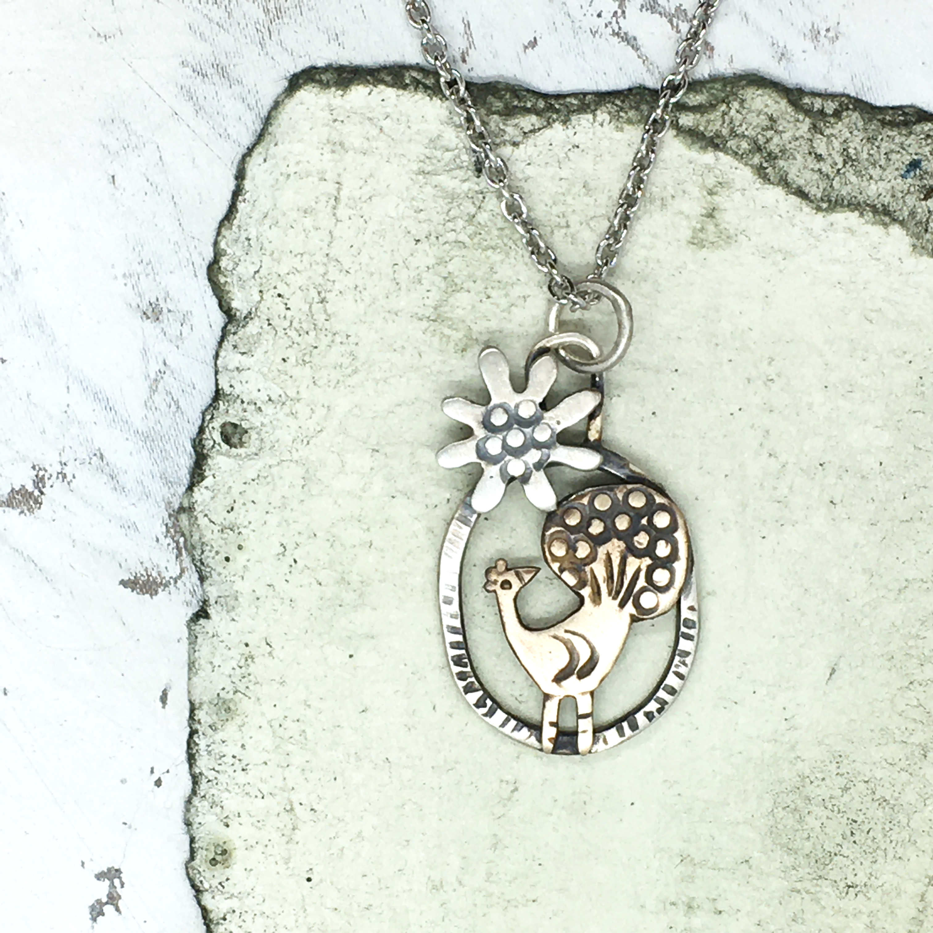 Peacock pendant
