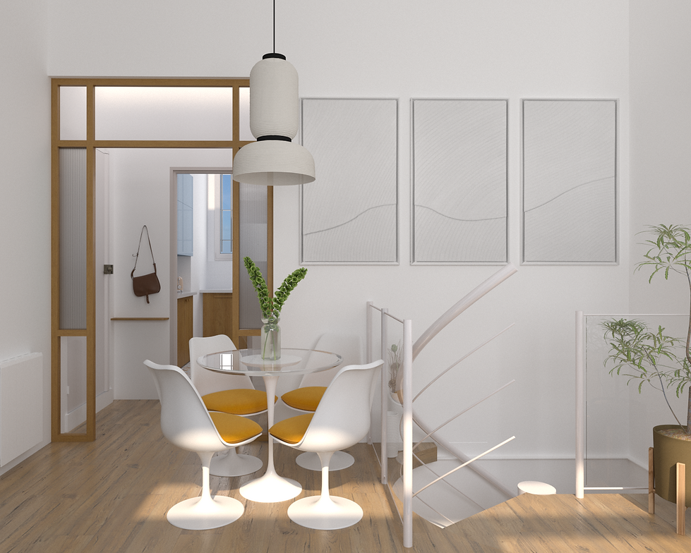 Modélisation 3D Salle à manger - Projet Boulogne-Billancourt