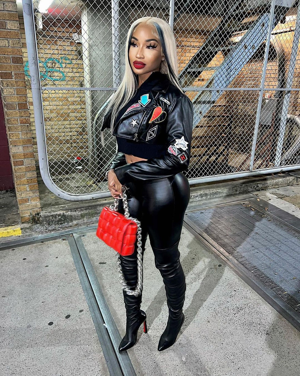 Thumbnail: Full PU Leather Women Crop Jacket Zipper Fly Lapel Neck Motorcycle Coat 2022 Au