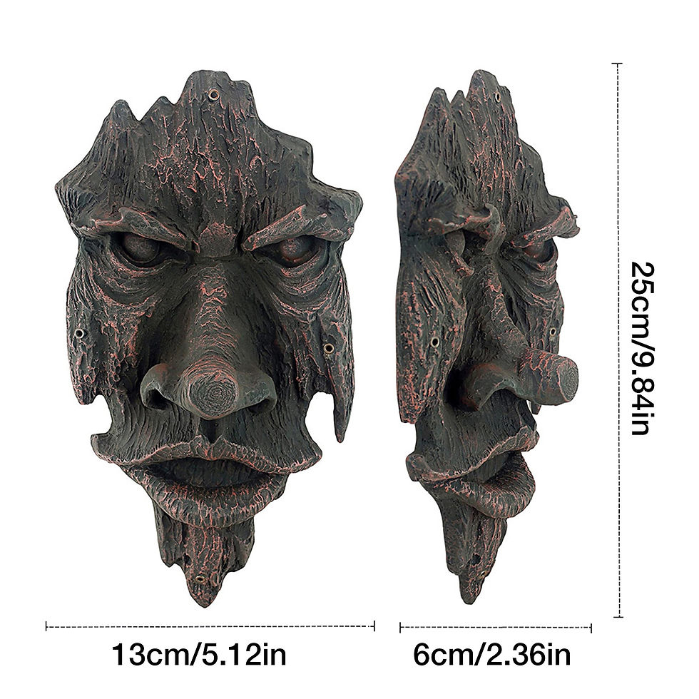Miniatura: Greenman Tree Sculpture Resin Facial Features Decoration Garden Decor Creative