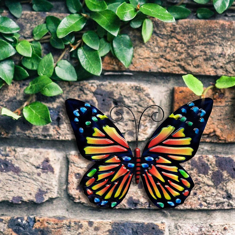 섬네일: Garden 3D Metal Butterfly Decor Inspirational Sculpture Wall Deco For Outdoor D
