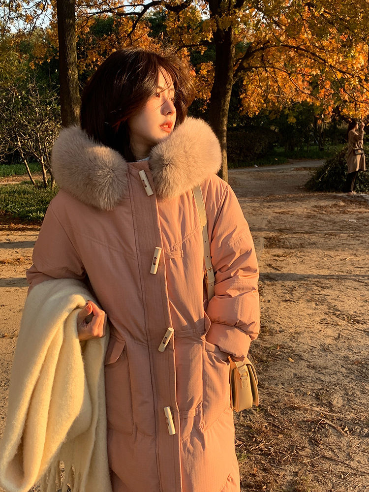 縮圖：Mid-length Niche Thickened White Duck Down Jacket Winter