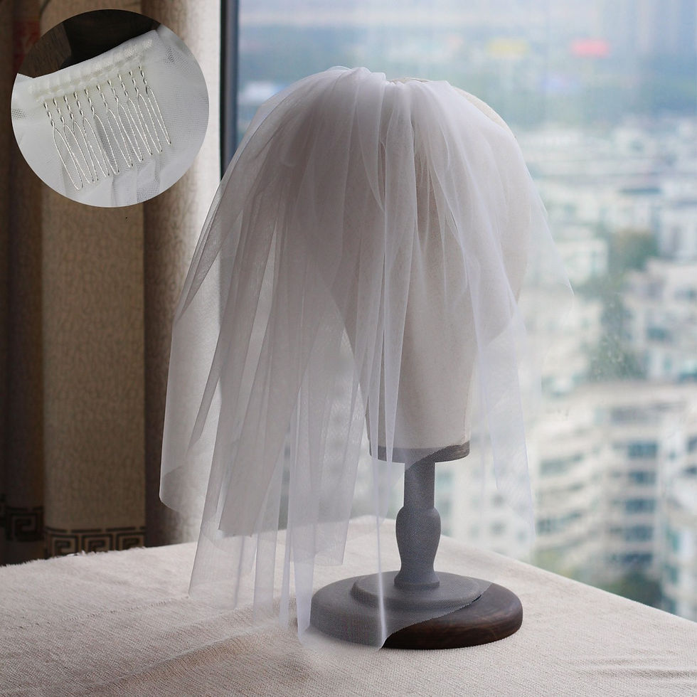 Thumbnail: Women's Retro Short Wedding Bride Headdress