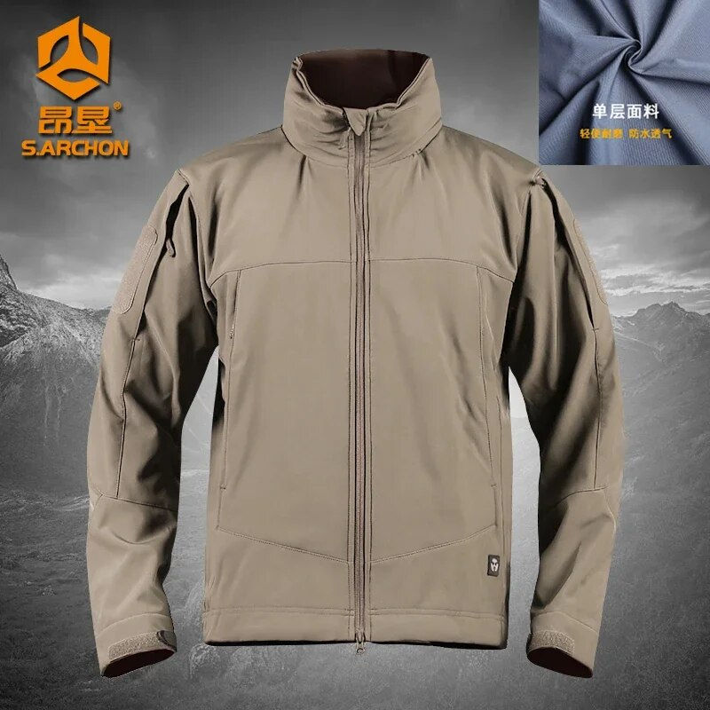 Miniatura: Waterproof Soft Shell Tactical Jacket Men's Autumn Winter Warm Fleece Windbreak