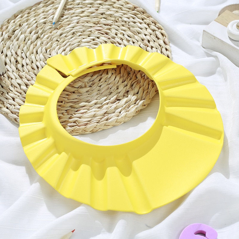 縮圖：Baby Shower Soft Cap Adjustable Hair Wash Hat for Kids Ear Protection Safe Chil