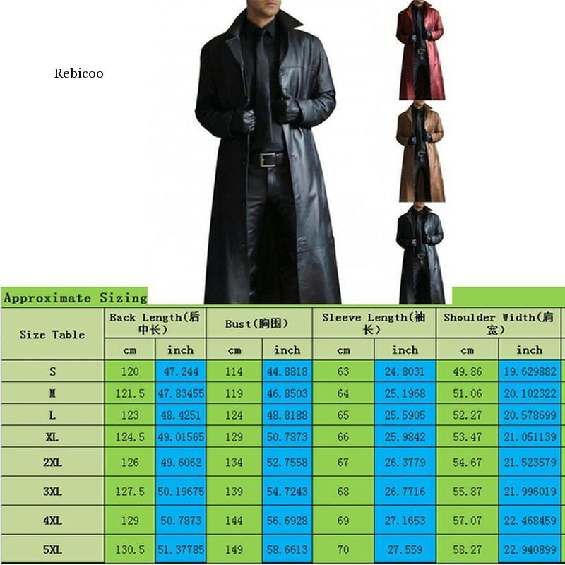 Thumbnail: 5Xl Spring Autumn Faux Leather Coat Men Jackets Coat Streetwear Mens Clothing C