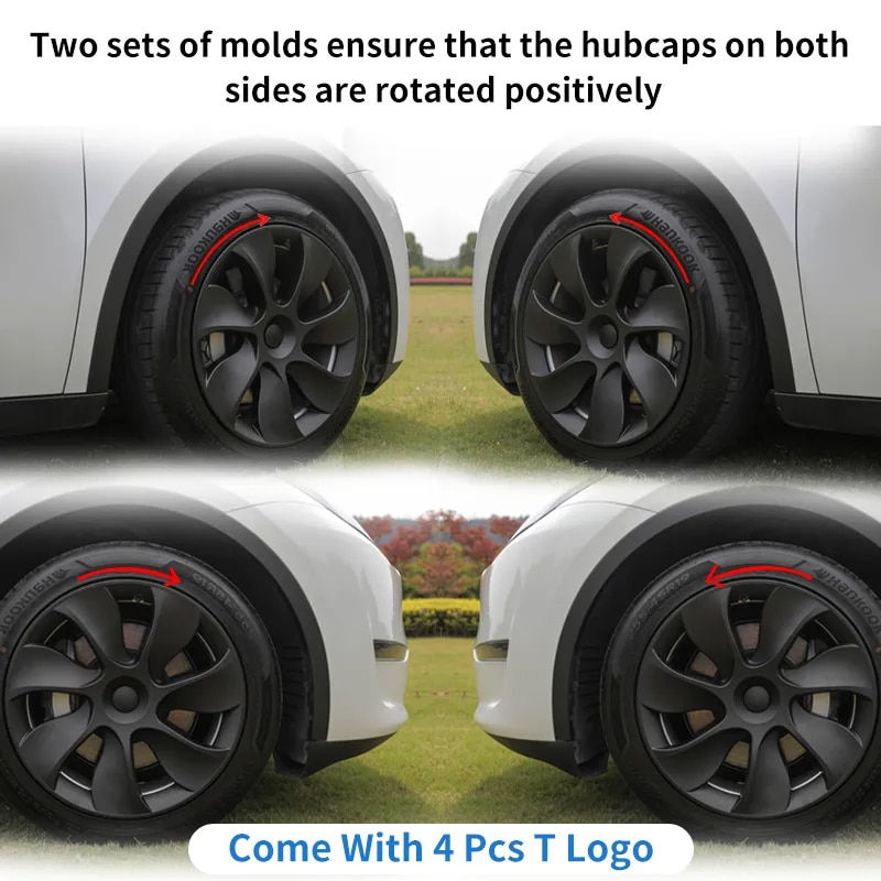 थंबनेल: 4PCS Wheel Cap For Tesla Model Y 2023 19 Inch Right＆Left Hubcaps Cyclone Cover