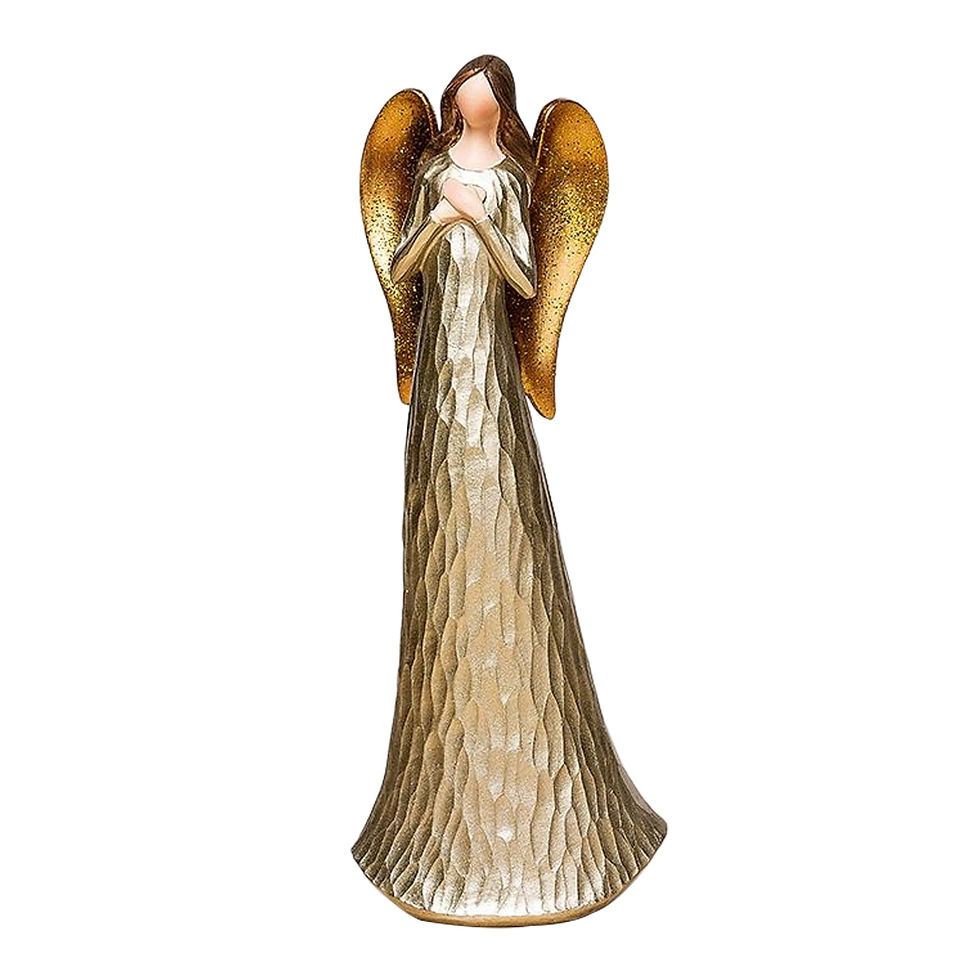 섬네일: Resin Miniatures Angel Figurines Desktop Ornament Golden Angel Wings Statue Col