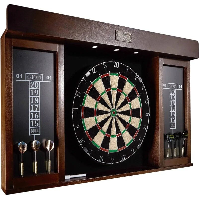 ภาพขนาดย่อ: 40 inch Dartboard Cabinet with LED Lights, 40 inch x 4.375 inch x 24.625 inch