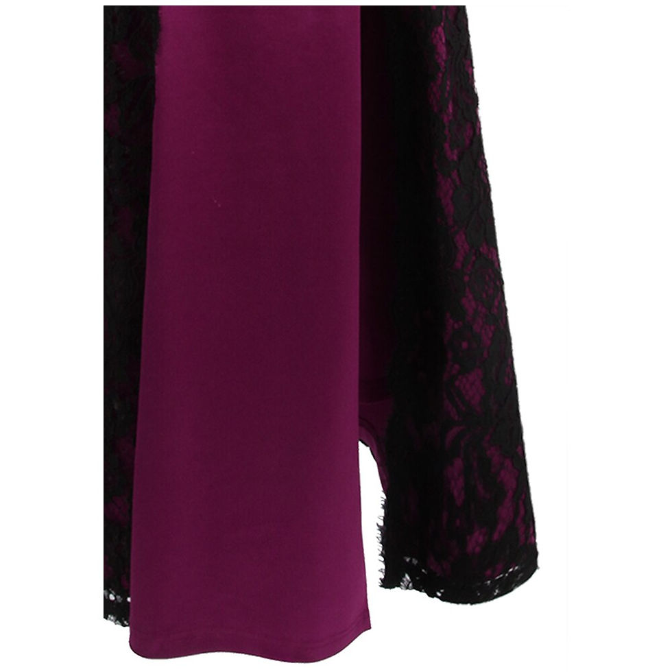 Pikkukuva: Angel-fashions Women's With Strap Sleeveless Lace Satin Evening Dress Long