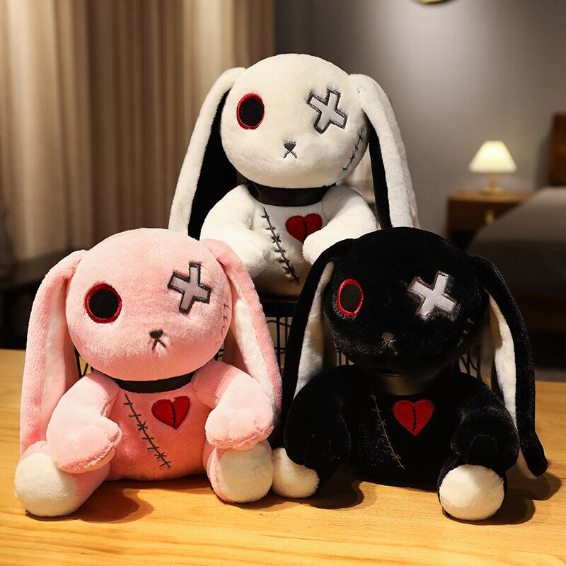 Thumbnail: Dark Series Rabbit Plush Toy Gothic Rock Style Stuffed Animals Rabbit Bunny Dol