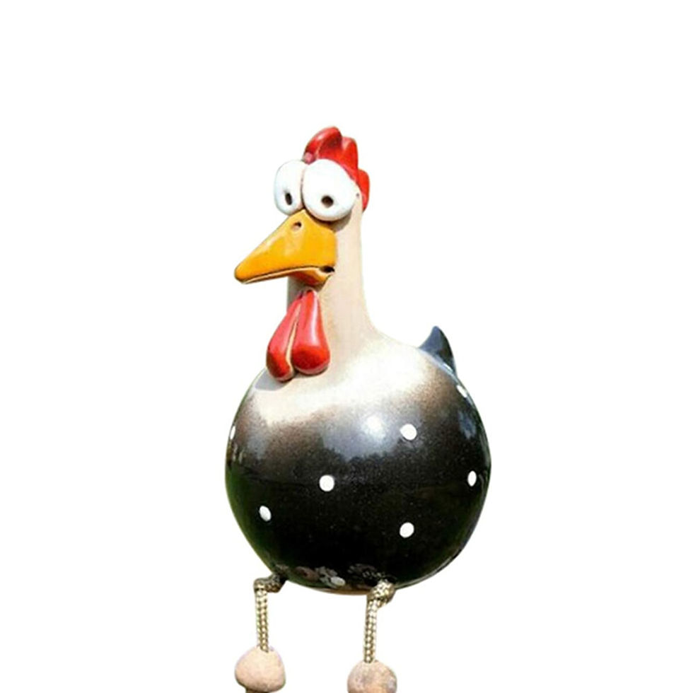 Thumbnail: 2021 Chicken Figure Sculpture Garden Cute Resin Plug Animal Rooster Statue