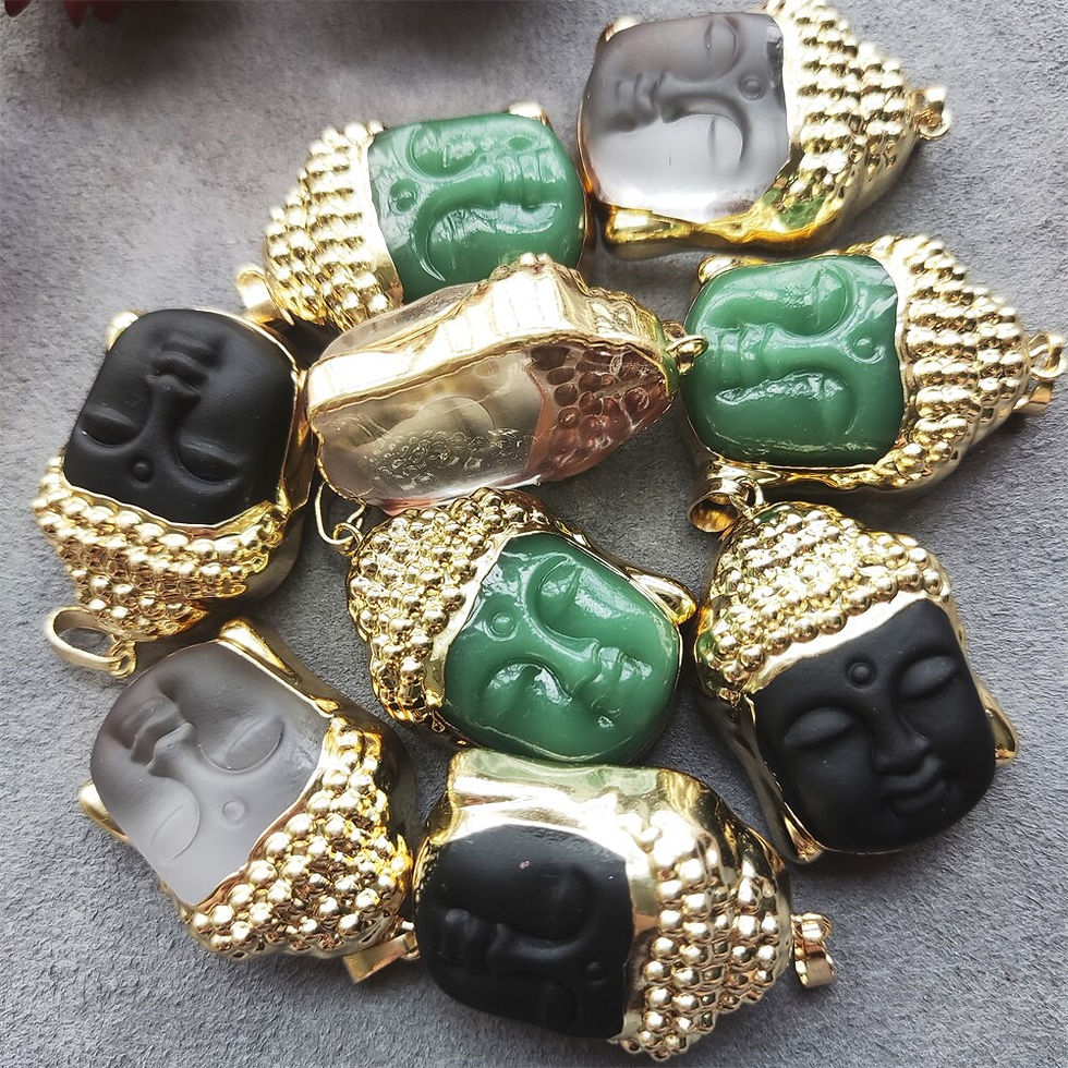 Thumbnail: Fashion Smiling Buddha Head Pendant Religious Leshan Giant Buddhism Full