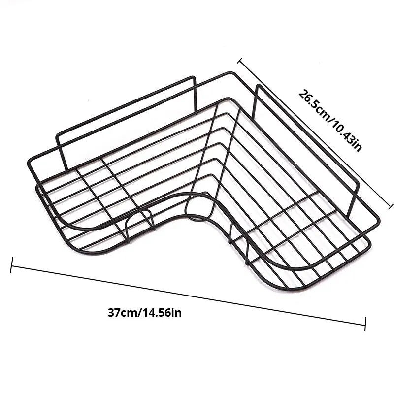 Thumbnail: Iron Triangle Rack For Kitchen Bathroom Storage Rack Thickened Love Corner Rack