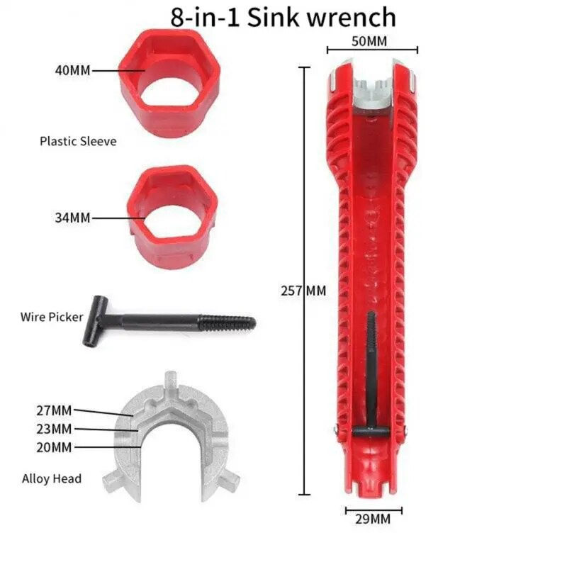 Thumbnail: Sink Bathroom Wrench Plumbing Installation Tool Household Water Pipe Faucet Was
