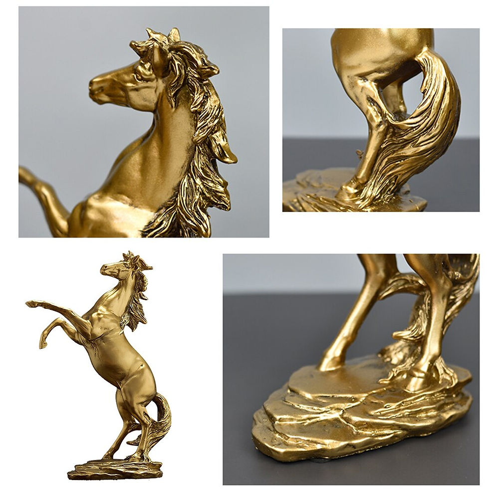 Miniatura: Resin Horse Creative Sculptures Ornament Desk Animal Horse Model Art Craft Stat