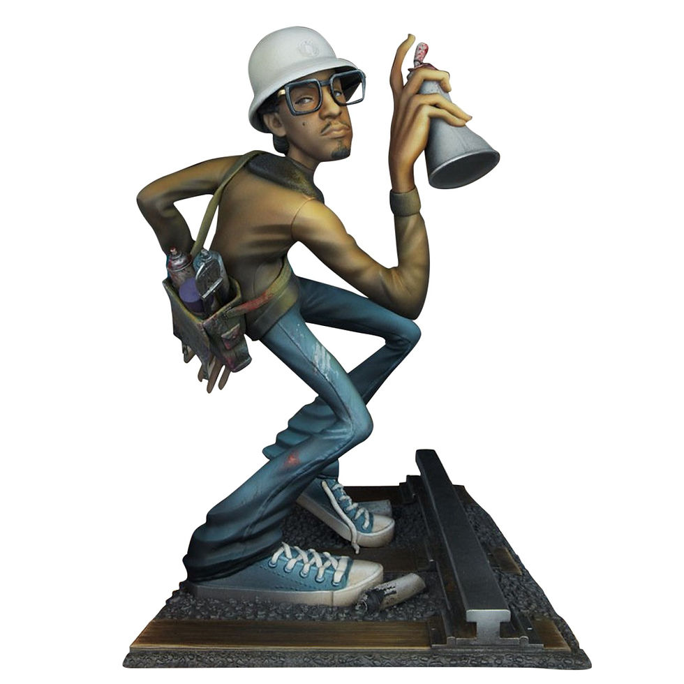 Thumbnail: Hip Hop Singer Resin Decoration Figurines Rapper Star Sculpture Modern Art Resi