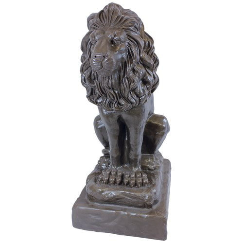 Miniatura: Lion Statue – Natural Bronze Appearance – Made of Plastic Resin – Lightweight –