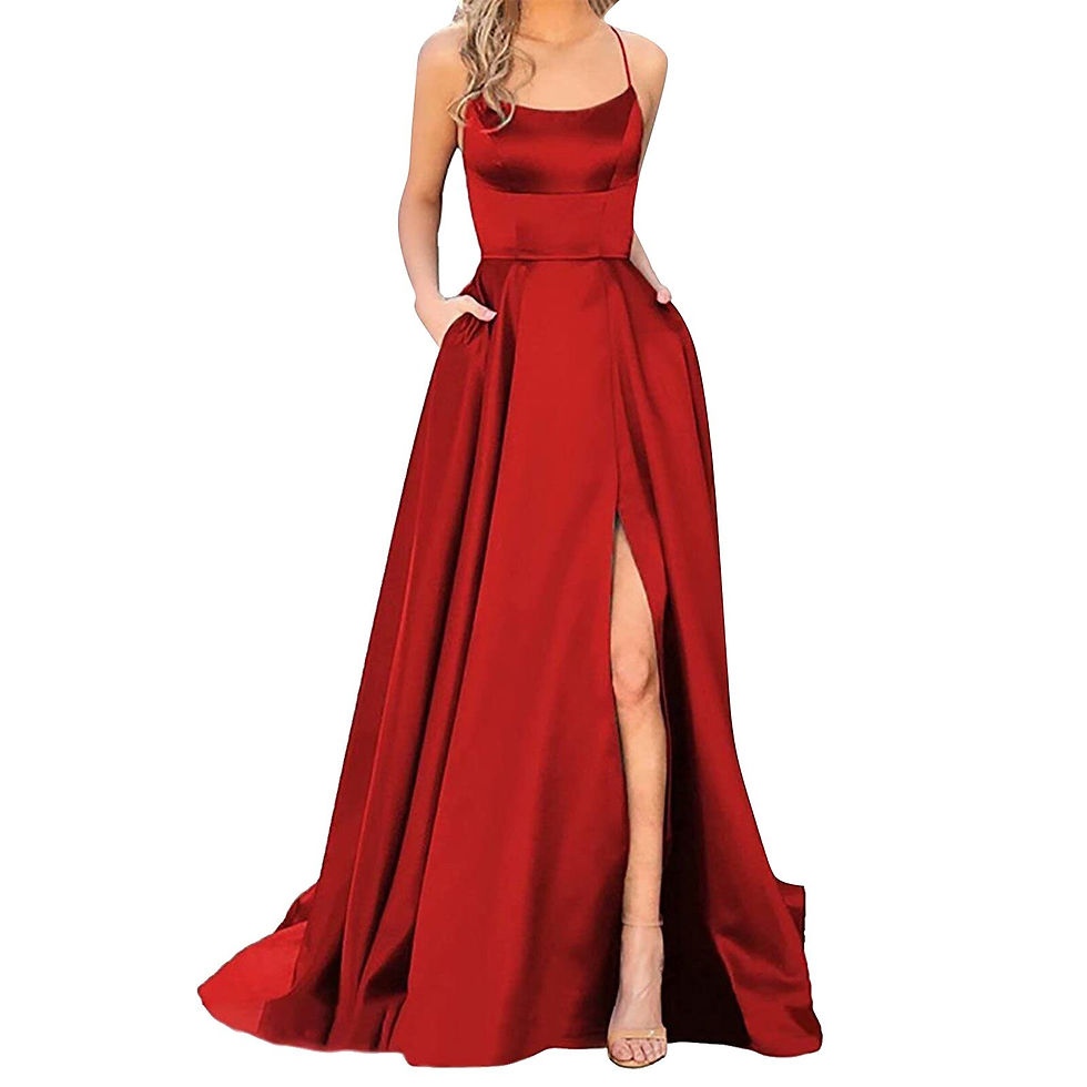 Thumbnail: Elegant Satin Split Maxi Dress Women Sexy Party Evening Long Dresses 2023