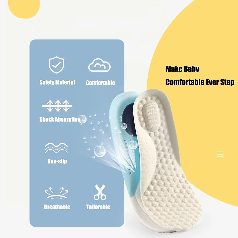 Thumbnail: A Pairs Kids Memory Foam Insoles Children Orthopedic Breathable Flat Foot Arch