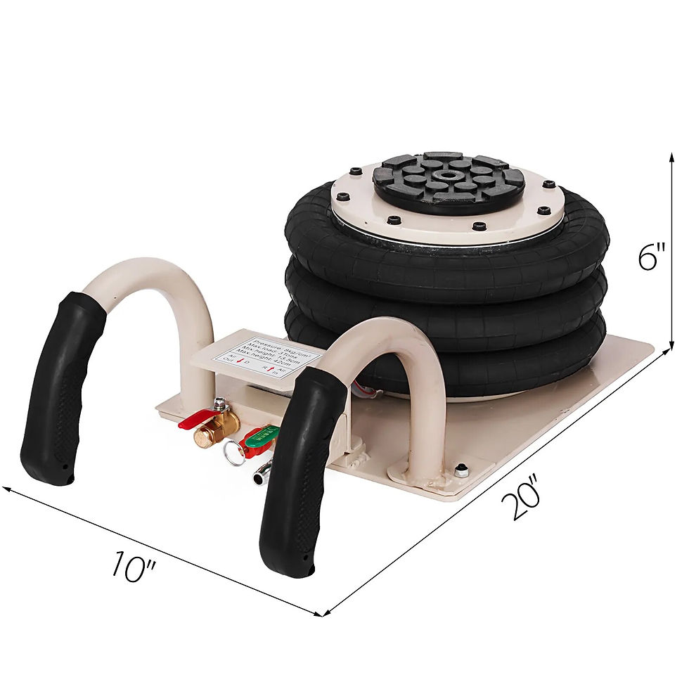 Thumbnail: VEVOR 2 / 3 Ton Car Jack Double / Triple Bag Air Jack Pneumatic Jack Fast Lifti