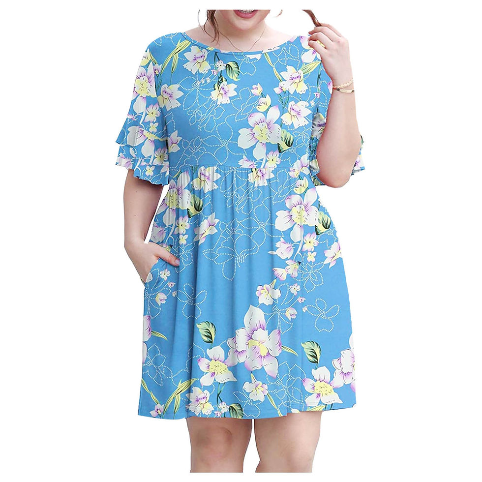 Thumbnail: Women's Dress 2022 For Women Casual Plus Size Fashion Floral Print Loose Dresse