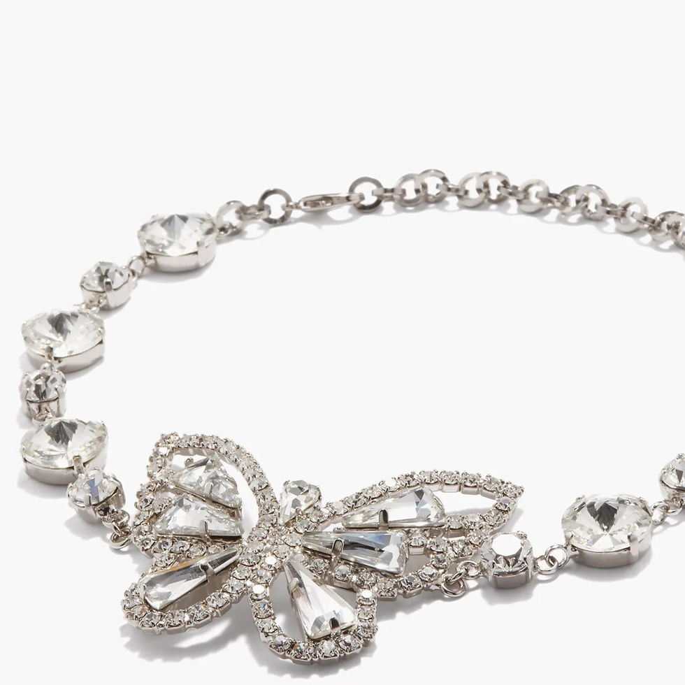 Thumbnail: Stonefans Exaggerate Butterfly Crystal Choker Necklace for Women Fashion