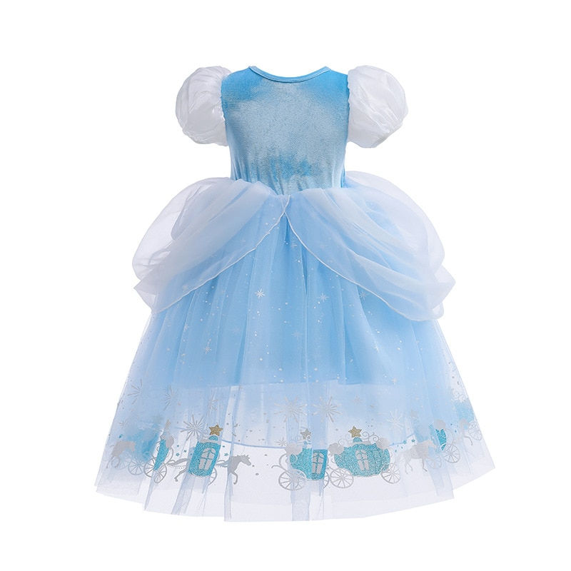 Thumbnail: Girls Party Dresses Brithday Gift Costume Cinderella Princess Ball Gown Sequin