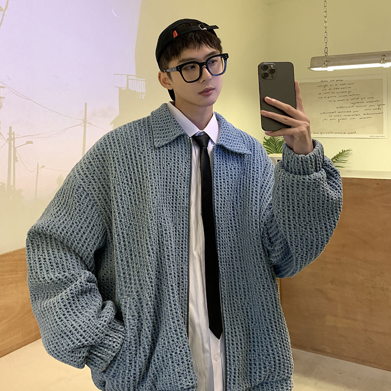 Thumbnail: Mens Fashion Vintage Jacquard Denim Jacket