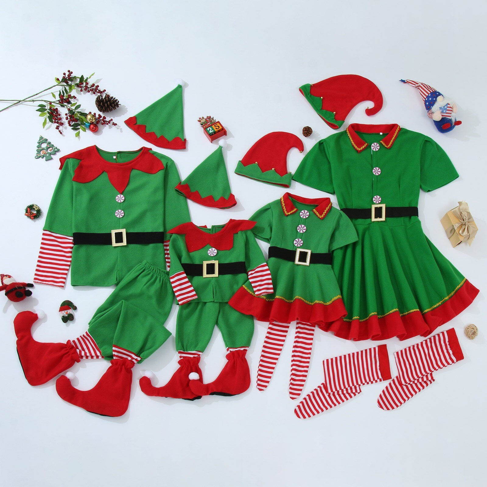 Kids Christmas Cosplay Santa Claus Costumes Boys Girls Toddler New Year