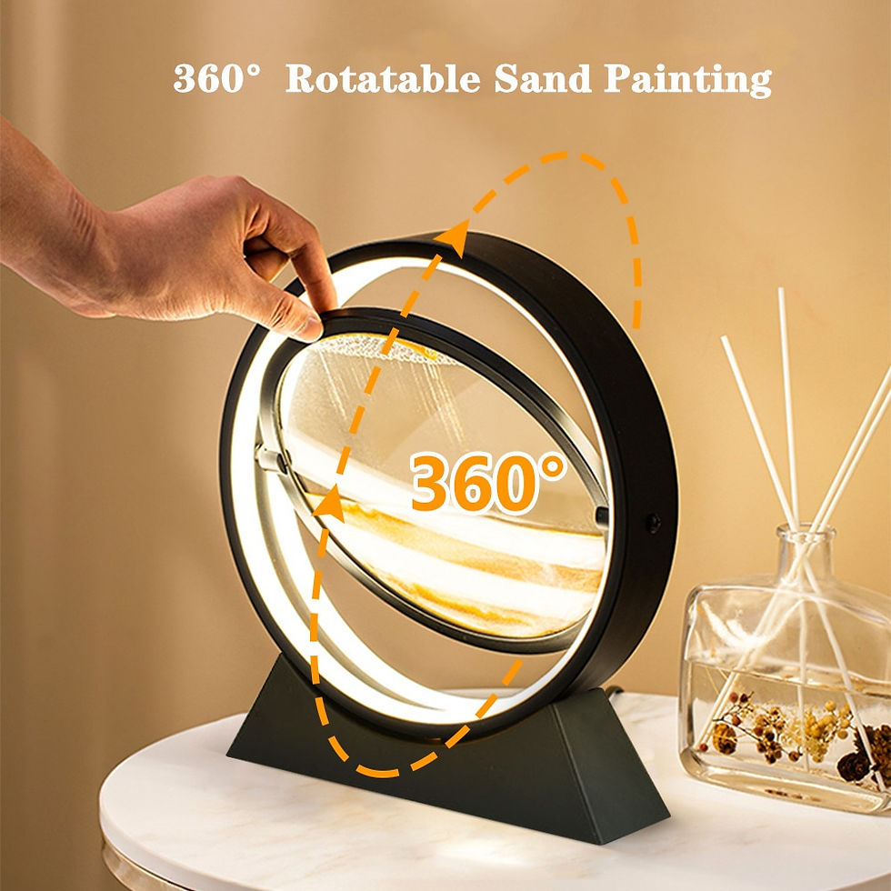 Miniature : 3D Hourglass Creative Quicksand Table Lamp Moving Sand Art Picture Deep Sea
