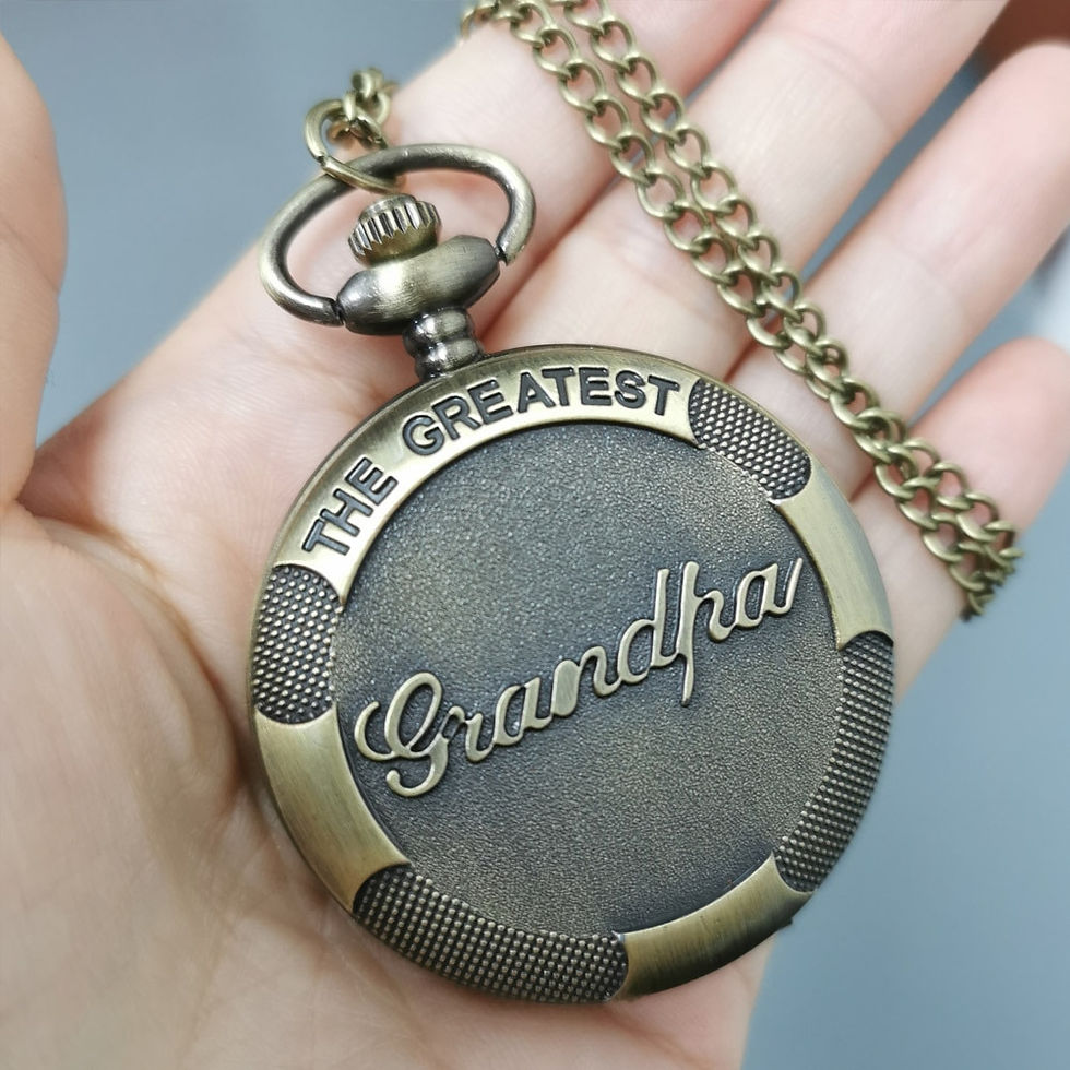 Thumbnail: Gift to the greatest grandpa quartz pocket watch Arabic numerals dial necklace