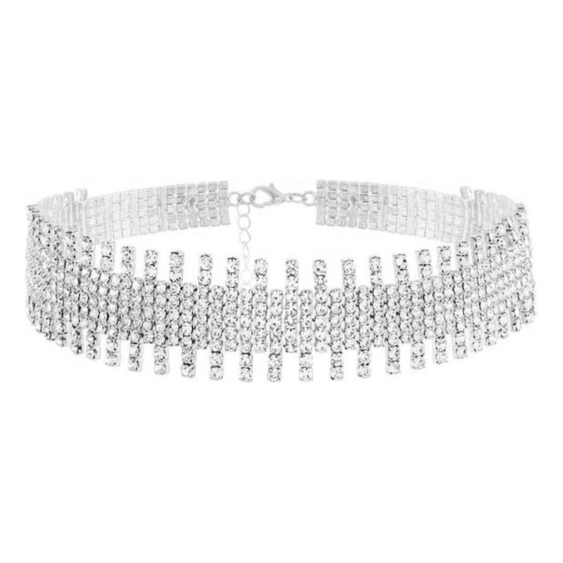 Thumbnail: Stonefans Sparkly Rhinestone Tennis Chain Necklace Choker for Women