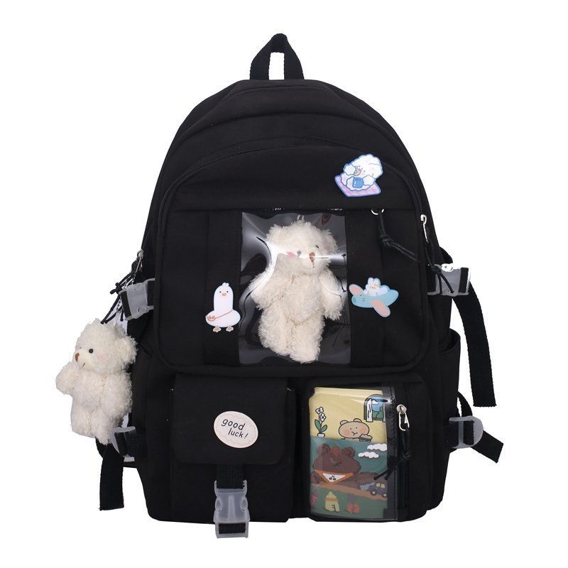 Thumbnail: Fashion Schoolbag Large Capacity High School Female Backpack Daily Leisure Bags