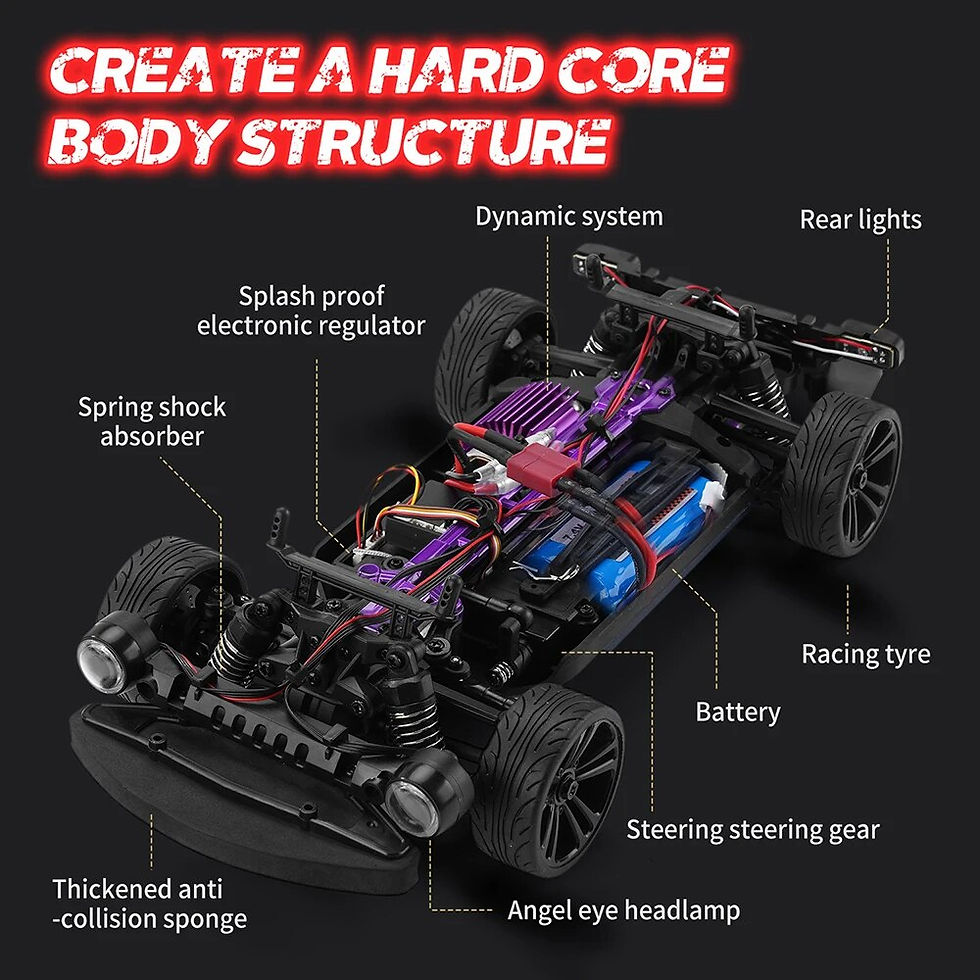 Thumbnail: 16303 1:16 50KM/H RC Car 4WD With LED Remote Control Muscle Cars High Speed Dri
