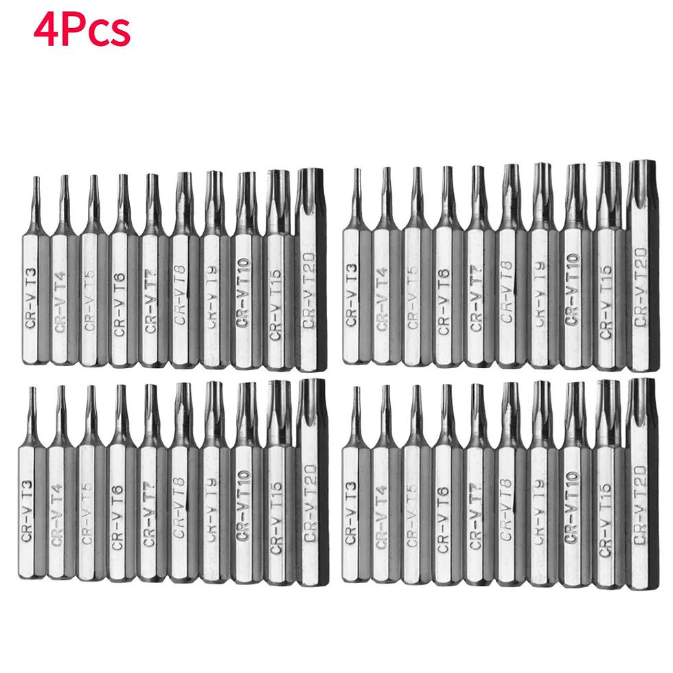 Thumbnail: 10-50Pcs 4mm CR-V Torx Screwdriver Bits Set T3 T4 T5 T7 T8 T9 T10 T15 T20 Batch
