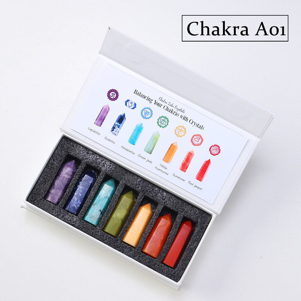 Runyangshi Natural Stone Chakras Rose Quartz Wand Yoga Balances Energy