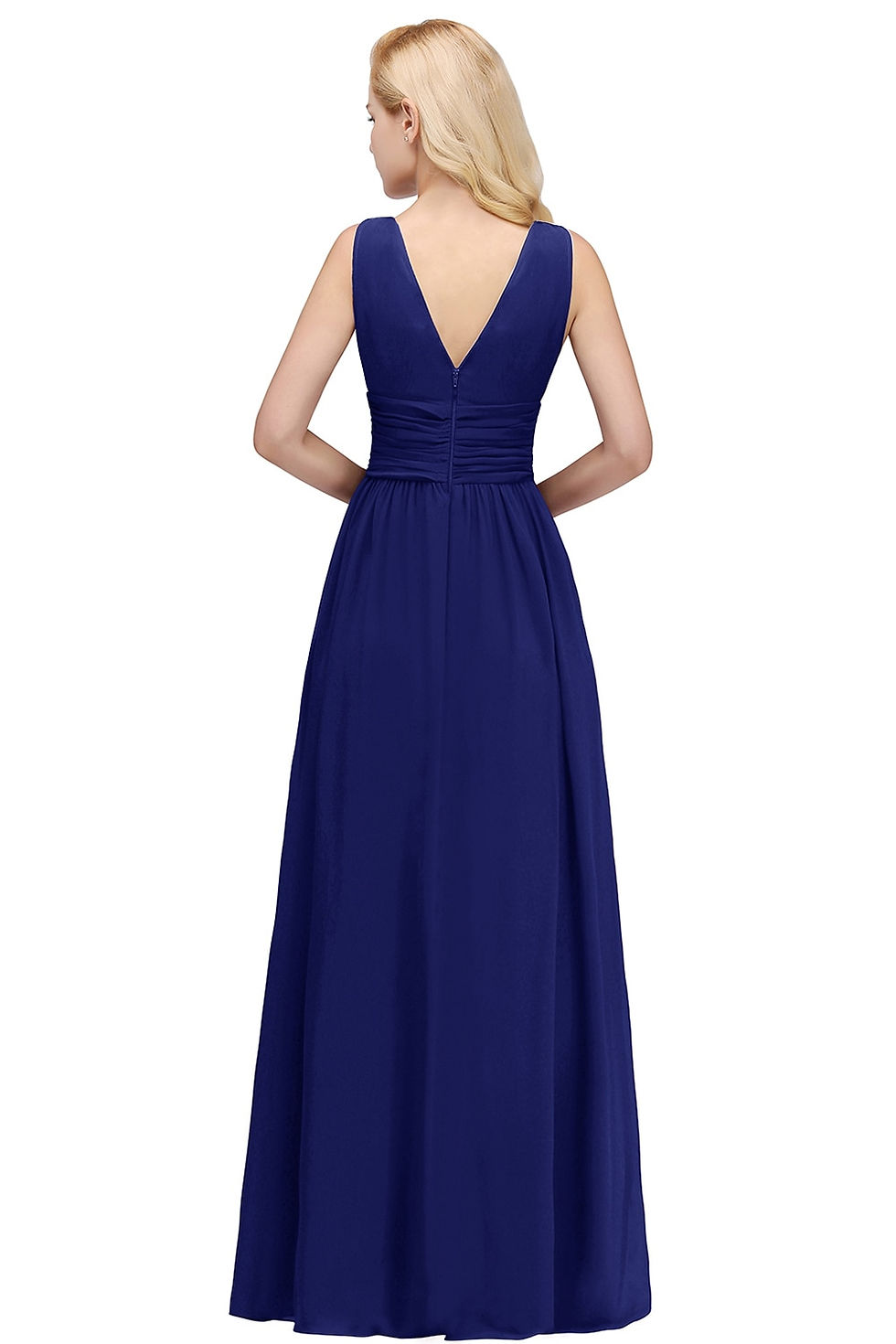 Miniatura: BABYONLINE Bridesmaid Dress Chiffon Gown Features a Plunging Neckline Flatterin