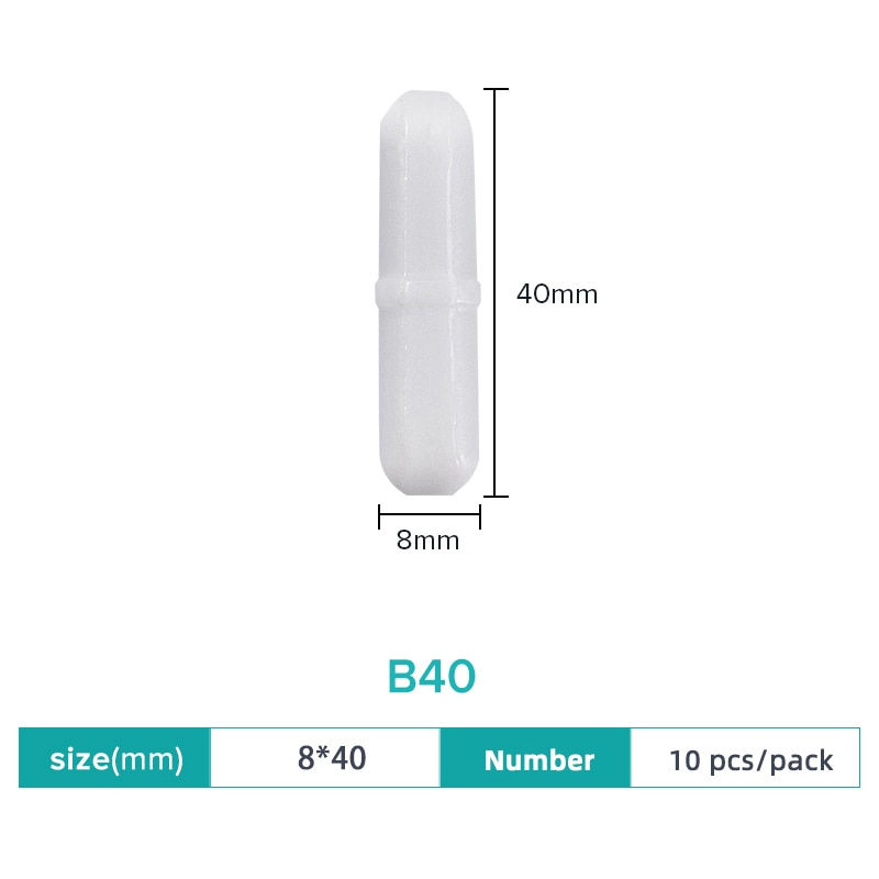 Thumbnail: JOANLAB Magnetic Stirrer Bar Size 15mm 20mm 25mm 28mm 30mm 35mm 40mm PTFE Magne